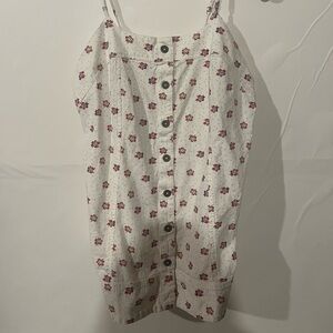 FP Movement by Free People Floral Button-Down Tank Top - White and Pink